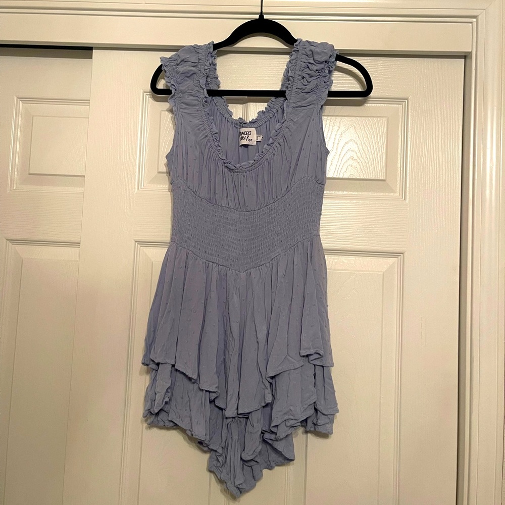 Princess Polly blue romper size medium/8. WORN ONCE